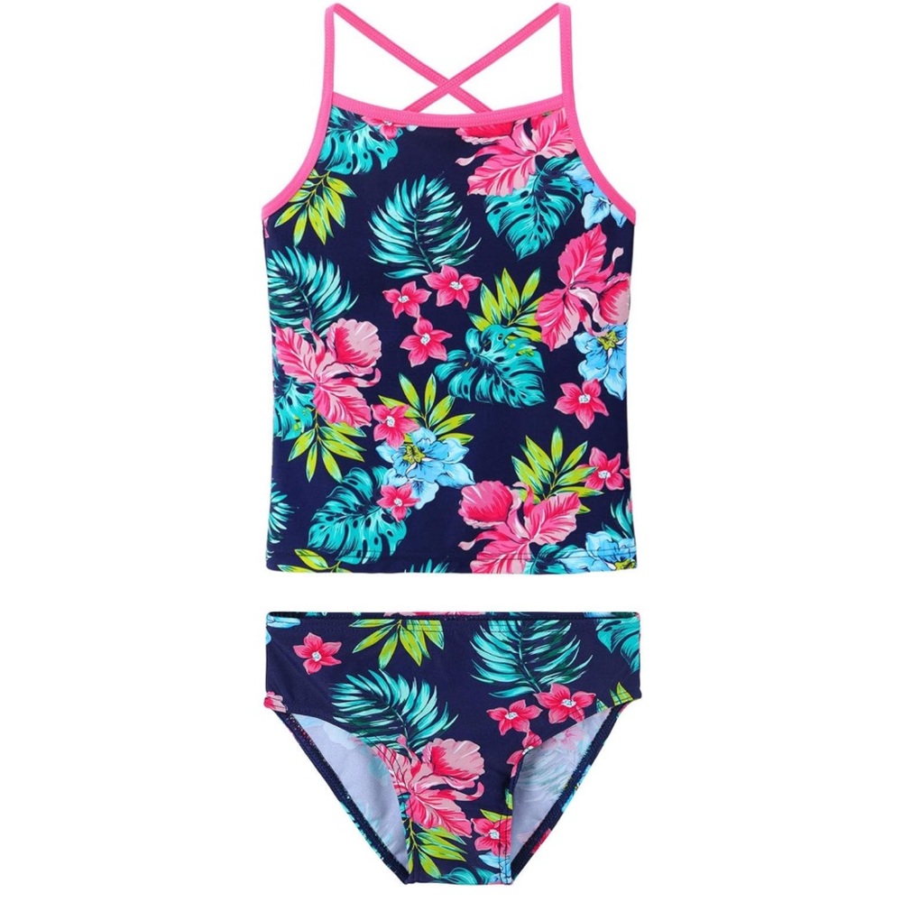Girls Bikini Swimsuits 2-Pieces Tankini Bathing Suits Size 10 years old